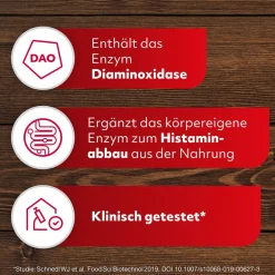 ® Tabletten zur Ergänzung des körpereigenen DAO-Enzyms zum Histaminabbau aus der Nahrung|Daosin