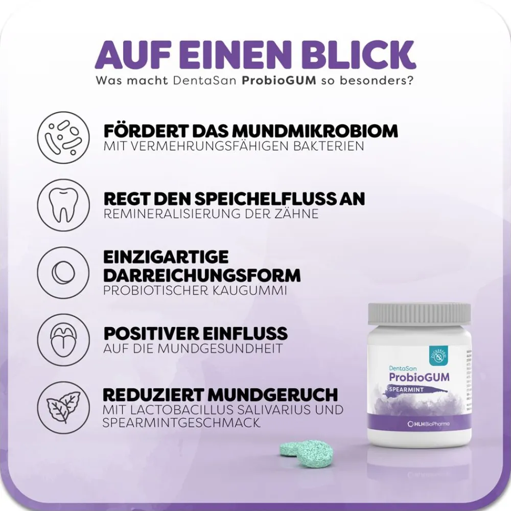 DentaSan ProbioGUM - Probiotischer Kaugummi für die Mundflora> Clearance