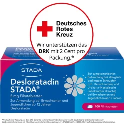Desloratadin STADA® 5 mg Filmtabletten, zur symptomatischen Behandlung allergischer Erkrankungen wie Heuschnupfen|