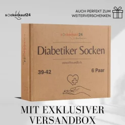 Diabetiker Socken mit Komfortbund und ohne Naht aus 97% Baumwolle für Damen und Herren><noscript><img width=