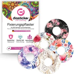 Diasticker® Freestyle Libre 3 / 3 Plus Fixiertapes "Mix-Paket Flowers"| Hot