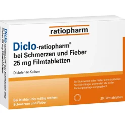 Diclo- 25 mg Filmtabletten - bei Schmerzen, mit Diclofenac>ratiopharm Sale