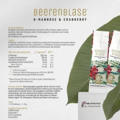D-Mannose Cranberry Vitamin C Pulver Harnwege Beerenblase 14 vegane Sticks ®|NATURTREU Best