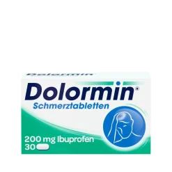 Schmerztabletten mit 200 mg Ibuprofen bei Schmerzen und Fieber|Dolormin Hot