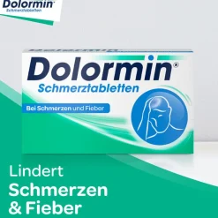Schmerztabletten mit 200 mg Ibuprofen bei Schmerzen und Fieber|Dolormin Hot