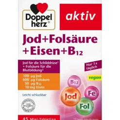 Jod + Folsäure + Eisen + B12>Doppelherz Hot