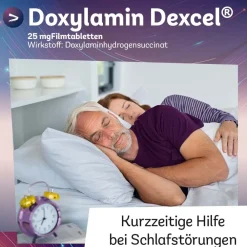 Doxylamin Dexcel® 25 mg Filmtabletten, kurzzeitige Hilfe bei Schlafstörungen| Sale