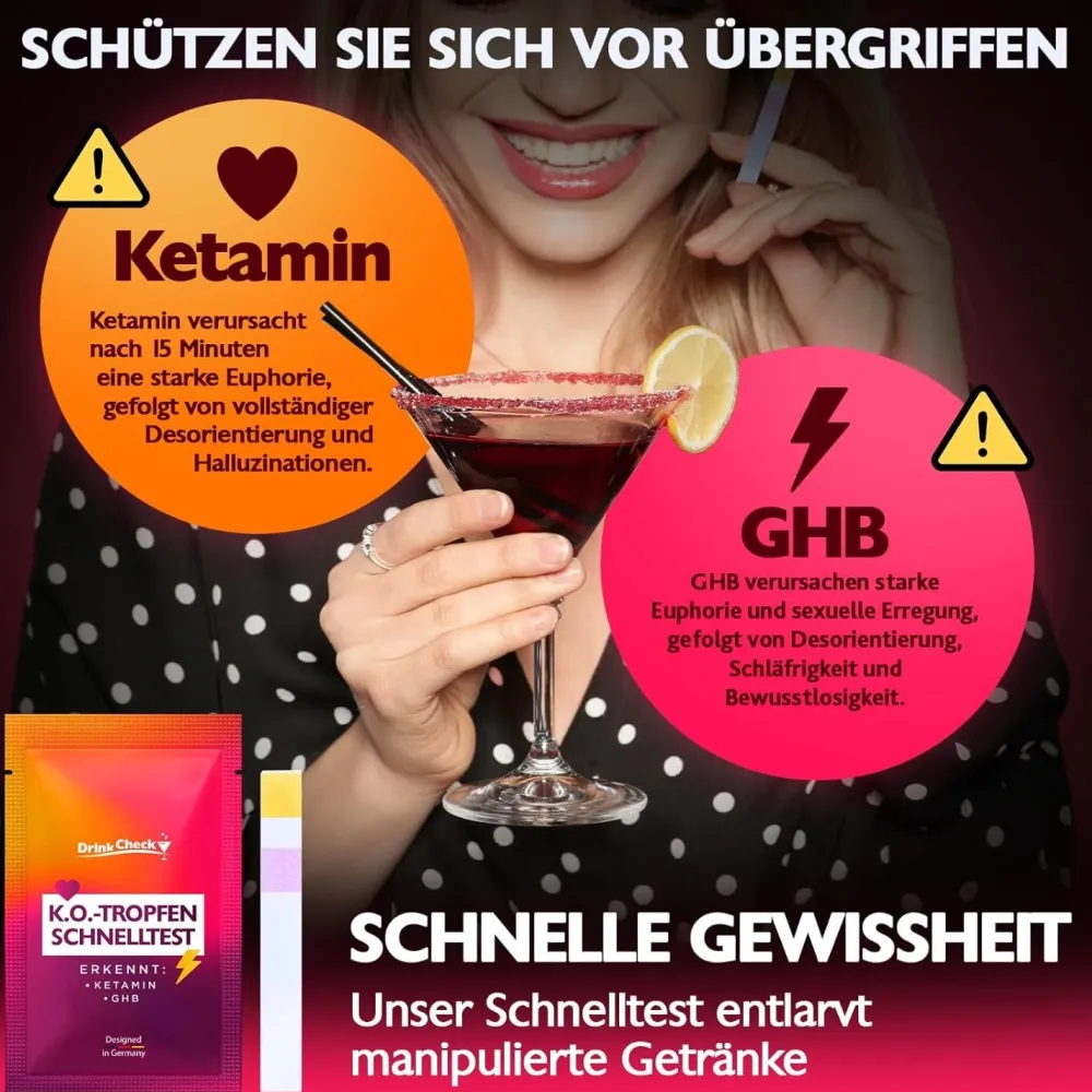 DrinkCheck K.O. Tropfen Schnelltest| New