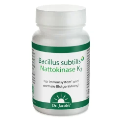Dr. Jacob's Bacillus subtilis plus Nattokinase-Enzym Vitamin K2 vegan|Dr. Jacob's Hot