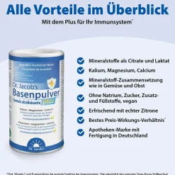 Dr. Jacob's Basenpulver plus Basen-Citrat-Mineralstoffe Kalium Magnesium Calcium|Dr. Jacob's Discount