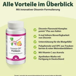 Dr. Jacob's Diosmin OPC ProVenis Polyphenole Weinrebenblätter Acerola-Vitamin C|Dr. Jacob's Sale