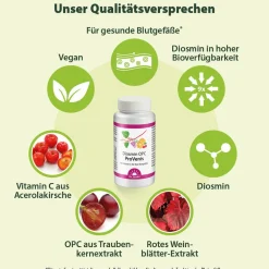 Dr. Jacob's Diosmin OPC ProVenis Polyphenole Weinrebenblätter Acerola-Vitamin C|Dr. Jacob's Sale