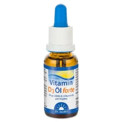 Dr. Jacob's Vitamin D3 Öl forte 2000 IE D3 hochdosiert 640 Tropfen vegetarisch|Dr. Jacob's Discount