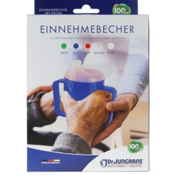 Dr. Junghans® Einnehmebecher mit 2 Griffen und Deckel 12 mm grün| Online