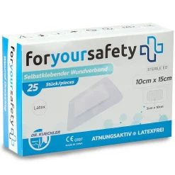 Dr. Kuechler Medical® 25 Stück Wundpflaster steril, besonders hautfreundlich, sensitiv, 10x15cm| Best
