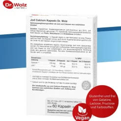 Jod Calcium Kapseln, 60 Kapseln, Jod und Calcium natürlichen Ursprungs aus dem Meer, gesunde Schilddrüse und gesunde Knochen><noscript><img width=