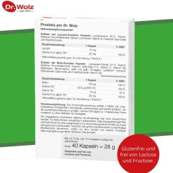 Prostata pro, speziell für die Gesundheit des Mannes, mit Vitaminen, Lycopin, Leinsamen-Extrakt und biologisch gebundenem Selen, 2x20 Kapseln><noscript><img width=