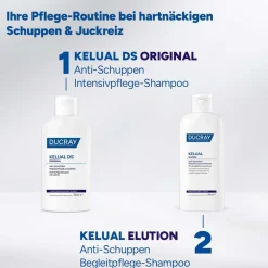 KELUAL DS ORIGINAL Anti-Schuppen Intensivpflege-Shampoo + Elution Ausgleichendes Shampoo 100 ml GRATIS|Ducray Hot