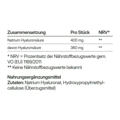 dunatura Hyaluronsäure 400mg - 56 Kapseln in Glasflasche - vegan><noscript><img width=