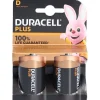 Duracell Plus D2 Alkaline-Batterien| Discount