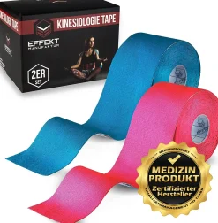 Effekt Manufaktur Kinesiologie Tape – 500 x 5 cm – in blau und pink - Kinesiotape - MEDIZINPRODUKT| Best