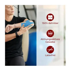 Effekt Manufaktur Kinesiologie Tape – 500 x 5 cm – in blau und pink - Kinesiotape - MEDIZINPRODUKT| Best