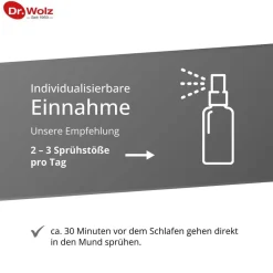 Einschlafspray Dr. Wolz, optimale Kombination mit Melatonin und Passionsblumenextrakt, ohne Konservierungsstoffe und Zucker, 30ml| Sale