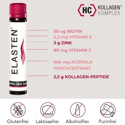 ® Kollagen Trinkampullen für schöne Haut – das studiengeprüfte Original, mit Acerola, Vitamin C, Zink, Biotin|Elasten Best