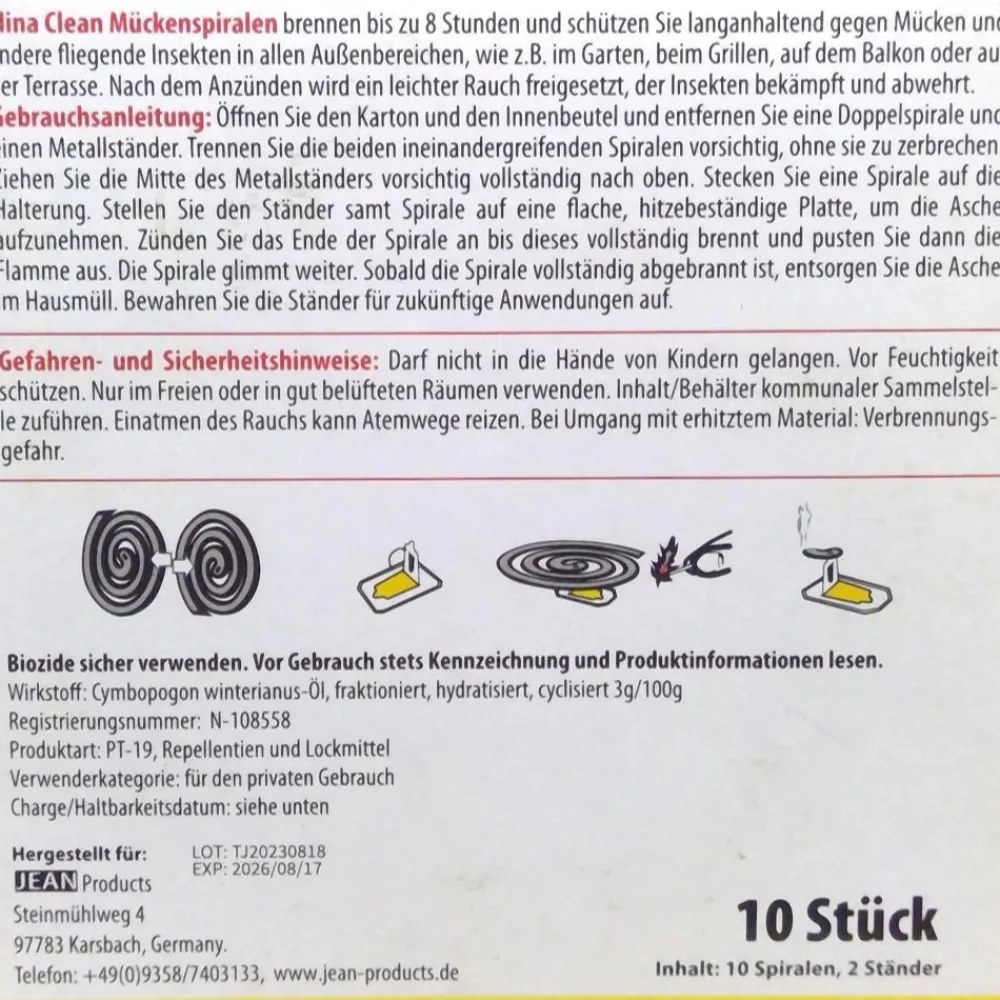 Elina Clean Mückenspirale mit Metallständern> Sale