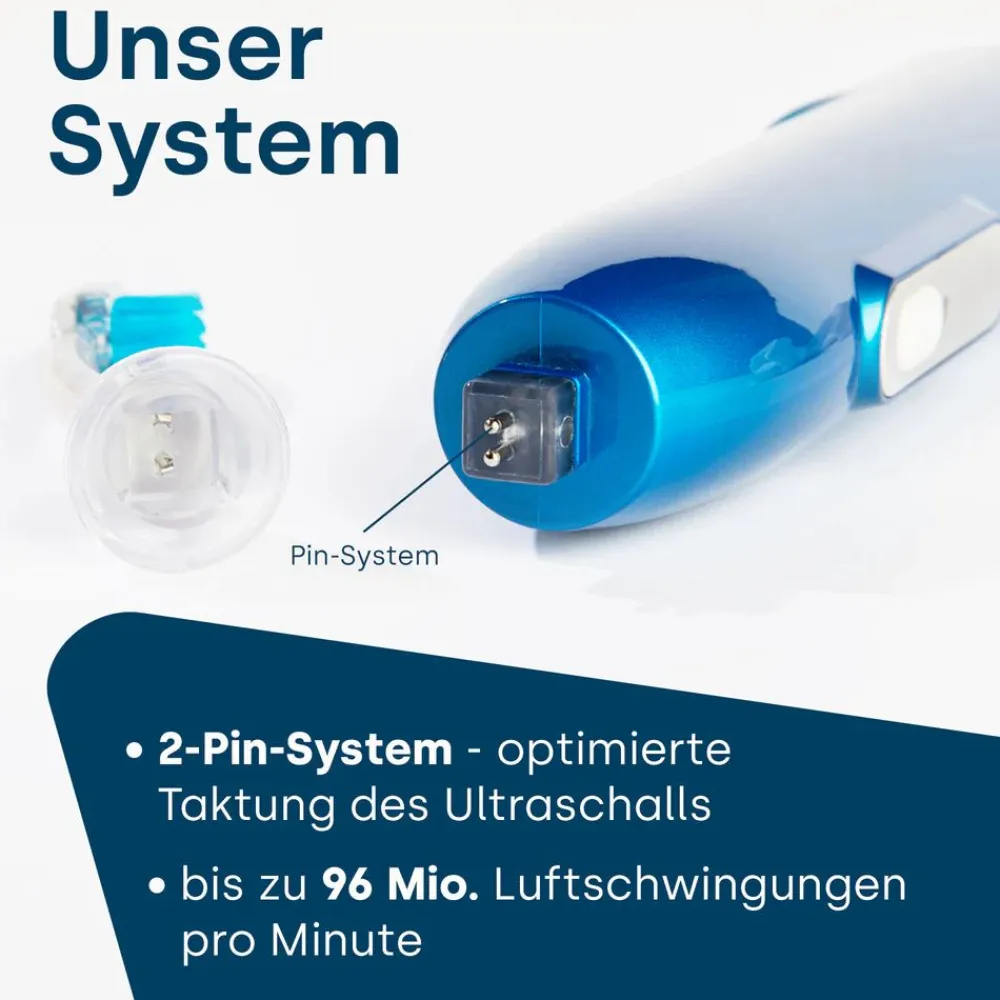 Emmi®-dent Platinum Ultraschallzahnbürste Basis-Set blau>Emmi-Dent Clearance