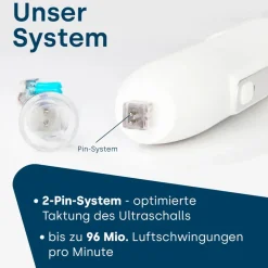 emmi-dent Ultraschallzahnbürste Metallic Naturweiß><noscript><img width=