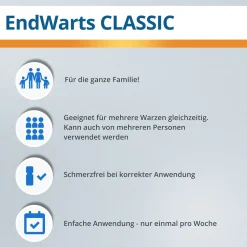 CLASSIC: Lösung mit Ameisensäure gegen Warzen und Dornwarzen, Warzenbehandlung für Hände und Füße|EndWarts Best