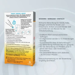PEN F: Warzen entfernen, Warzenentferner mit Ameisensäure, zur Warzenentfernung, Stift für ca. 30 Behandlungen|EndWarts