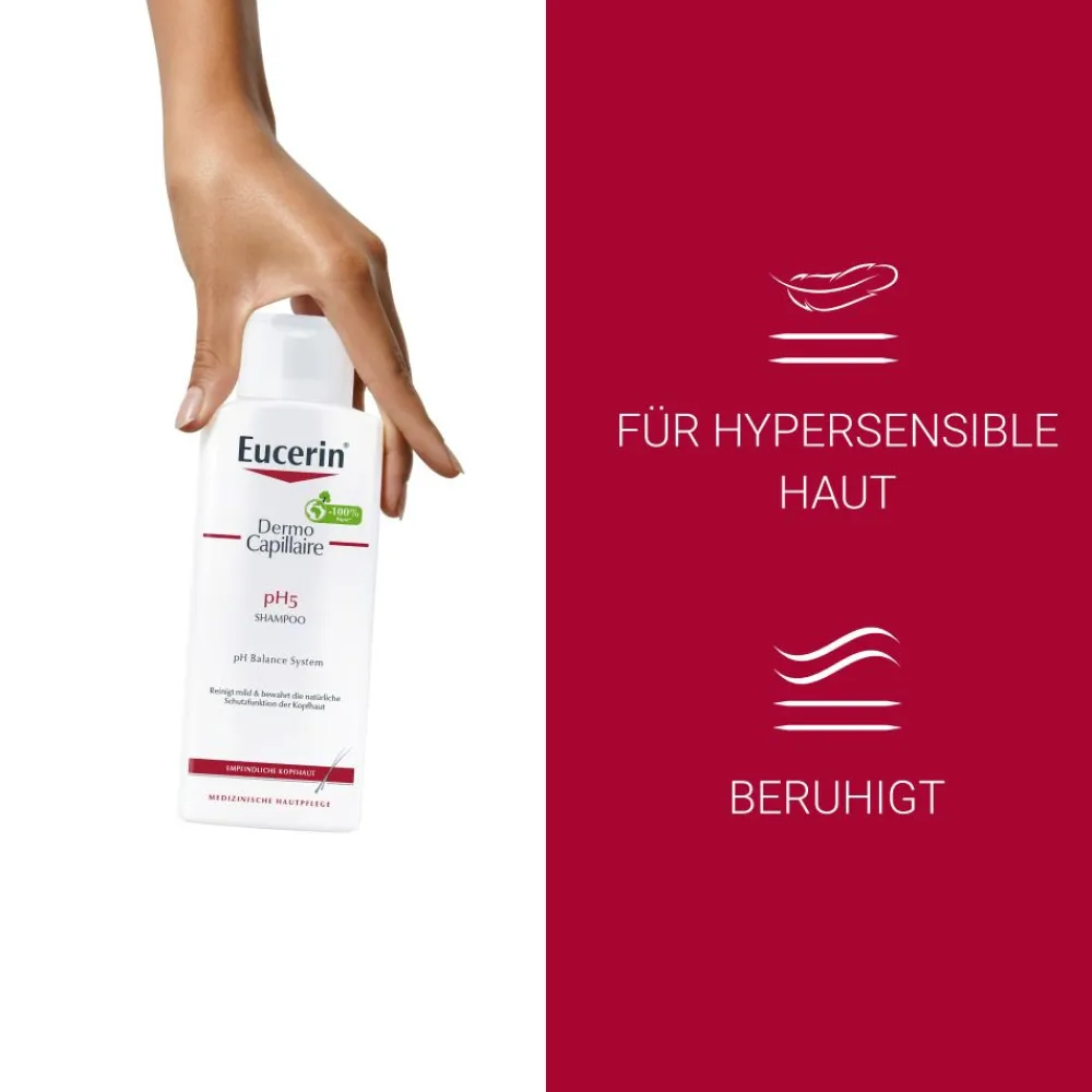 DermoCapillaire pH5 Shampoo – mildes und pflegendes Haarshampoo für empfindliche Kopfhaut - Jetzt 20 % mit dem Code 20 sparen|Eucerin Outlet