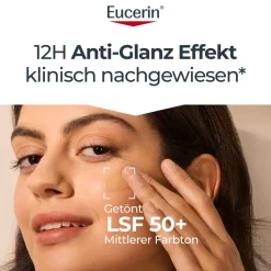 ® Oil Control Tinted Face Sun Gel-Creme mit LSF 50+ – getönter Sonnenschutz für fettige und unreine Haut – Mittel - Jetzt 20 % mit dem Code 20 sparen>Eucerin