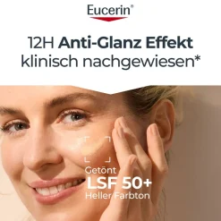 ® Oil Control Tinted Face Sun Gel-Creme mit LSF 50+ – getönter Sonnenschutz für fettige und unreine Haut – Hell - Jetzt 20 % mit dem Code 20 sparen|Eucerin Hot