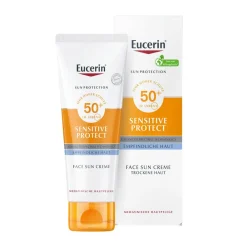 ® Sensitive Protect Face Sun Creme LSF 50+ – sehr hoher Sonnenschutz für trockene und empfindliche Gesichtshaut - Jetzt 20 % mit dem Code 20 sparen|Eucerin Outlet
