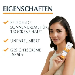 ® Sensitive Protect Face Sun Creme LSF 50+ – sehr hoher Sonnenschutz für trockene und empfindliche Gesichtshaut - Jetzt 20 % mit dem Code 20 sparen|Eucerin Outlet