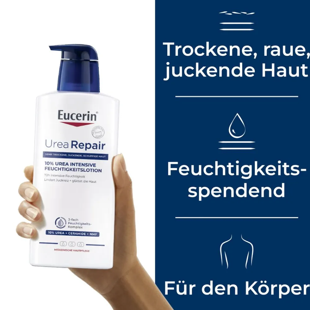 ® UreaRepair 10% Urea Intensive Feuchtigkeitslotion – Körperlotion für sehr trockene bis extrem trockene Haut - Jetzt 20 % mit dem Code 20 sparen|Eucerin Online