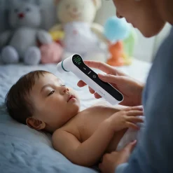 EVOLU INFRARED präzises Infrarot Fieber-Thermometer kontaktlos, 3 in 1 für Stirn, Ohr und Umgebung><noscript><img width=