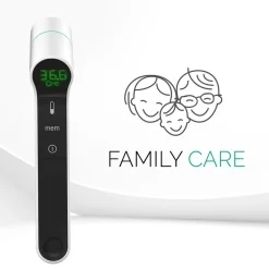 EVOLU INFRARED präzises Infrarot Fieber-Thermometer kontaktlos, 3 in 1 für Stirn, Ohr und Umgebung><noscript><img width=