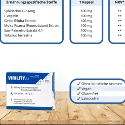ExVital GmbH - Virility Ex - Performance-Kapseln für Ihn| Online