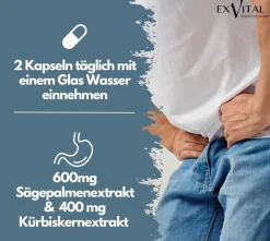 EXVital® Prosta+ Kapseln mit Sägepalmen-, Kürbiskernextrakt & Zink| Sale