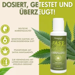 Fastwet® Cannabis Gleitgel sensitiv mit Sativa Hanfsamenöl und Agave bei Scheidentrockenheit| Best