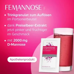 Femannose F – Trinkgranulat mit je 2000 mg D-Mannose Pulver und 100 mg Preiselbeer-Extrakt><noscript><img width=