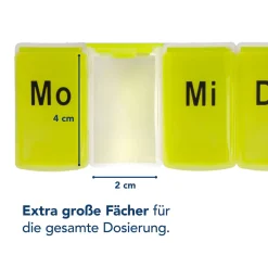 First Aid Only Tablettenbox, 7 Tage, grün><noscript><img width=