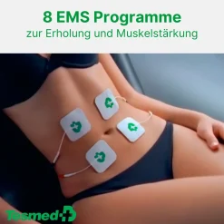 Fit 5.8 TENS/EMS: 3-in-1 Reizstromgerät, Schmerzlinderung, Training, Massage, inkl. 8 Elektroden><noscript><img width=