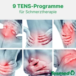 Fit 5.8 TENS/EMS: 3-in-1 Reizstromgerät, Schmerzlinderung, Training, Massage, inkl. 8 Elektroden><noscript><img width=