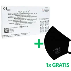 ® 4in1 SARS-CoV-2, Influenza A/B & RSV Combo-Schnelltest + Gratis Nanovio FFP2 Maske|fluorecare Best