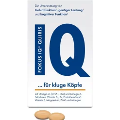 FOKUS IQ QUIRIS zur Unterstützung geistiger Leistungsfähigkeit mit Omega-3 und 6 und Vitamin-Mineralstoff Komplex>
